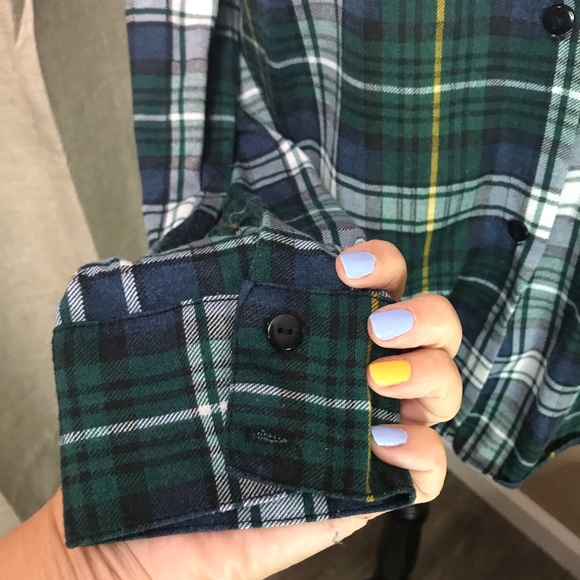 G Collection long sleeve flannel plaid Women’s L - Picture 5 of 12